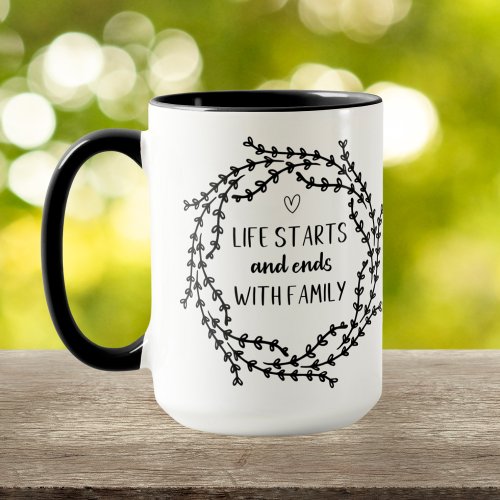 Farmhouse Life Starts and Ends wFamily Coffee Mug