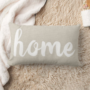 Farmhouse Linen Home Throw Pillow
