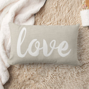 Farmhouse Linen Love Throw Pillow