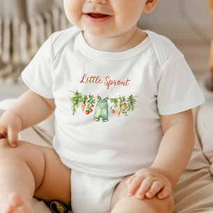 Farmhouse Little Sprout Clothesline Baby Shower Bodysuit