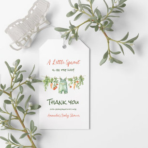 Farmhouse Little Sprout Clothesline Baby Shower Gift Tags