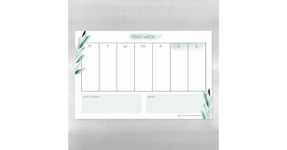 Farmhouse magnetic weekly dry erase calendar magnetic dry erase sheet