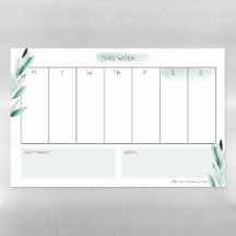 Farmhouse magnetic weekly dry erase calendar