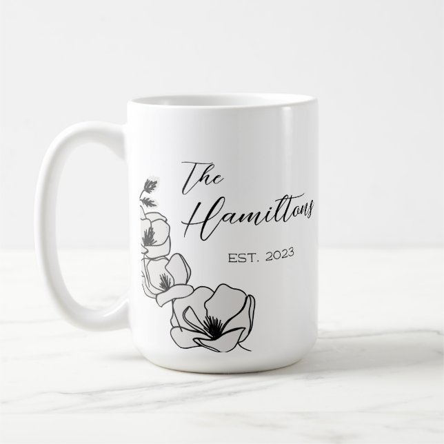 Farmhouse Magnolia Custom Established Year  Coffee Mug (Left)