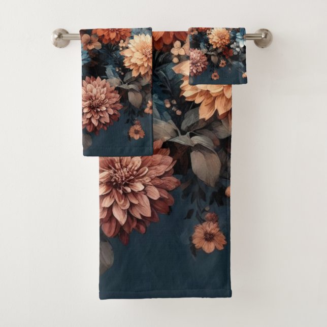 Farmhouse modern feminine bath towel set (Insitu)