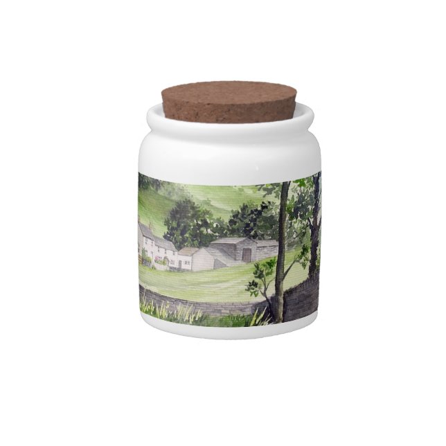 Farmhouse near Thirlmere, Lake District, England Candy Jar (Front)