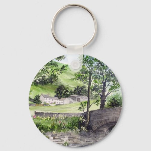 Farmhouse near Thirlmere Lake District England Keychain