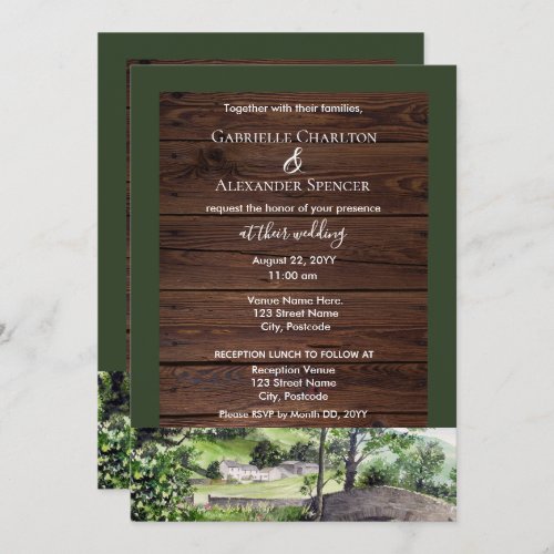 Farmhouse near Thirlmere Wedding Invitation