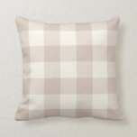 Farmhouse Neutral Plaid Pillow in Tan & Ivory<br><div class="desc">Part of my Farmhouse Gray Neutrals Collection.  Pillow has plaid pattern in tan and an ivory background.  See my Zazzle shop for the rest of the coordinating collection.</div>