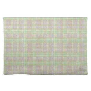Farmhouse Neutral Sage Plaid Cloth Placemat