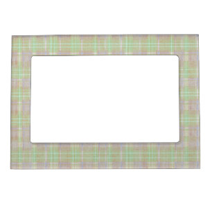 Farmhouse Neutral Sage Plaid Magnetic Frame