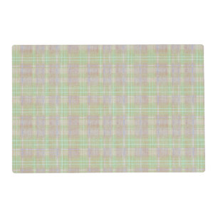 Farmhouse Neutral Sage Plaid Placemat