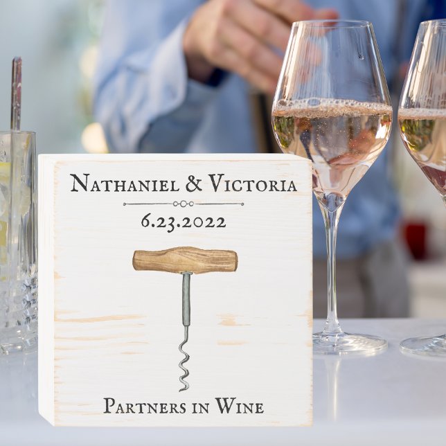 Farmhouse Partners in Wine Signature  Wooden Box Sign (Creator Uploaded)