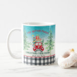 Farmhouse Personalized Christmas Tree Truck Farm Coffee Mug<br><div class="desc">Farmhouse Christmas Collection
What a cup mug to give someone as a gift this 
Christmas Personalize it just for them and 
Throw in some Hot Chocolate and your ready 
Featuring the Vintage Red Christmas Tree Truck
and Farmhouse Buffalo Plaid</div>