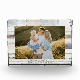 Farmhouse Personalized Name Photo Acrylic Block