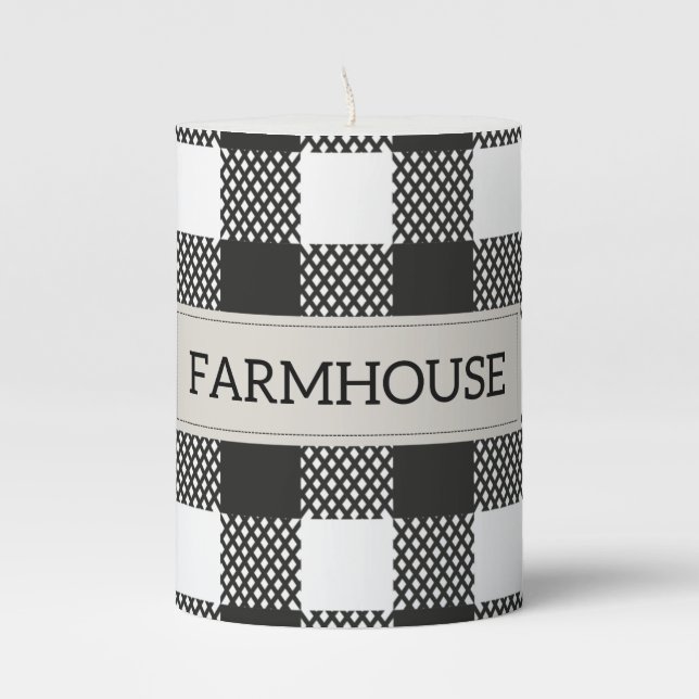 Farmhouse Pillar Candle (Front)