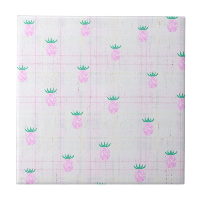 Farmhouse Pineapple Oasis Ceramic Tile (Front)