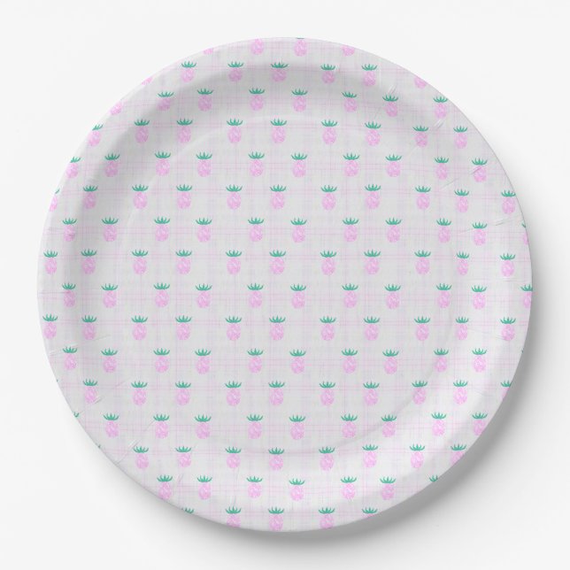 Farmhouse Pineapples Paper Plates (Front)