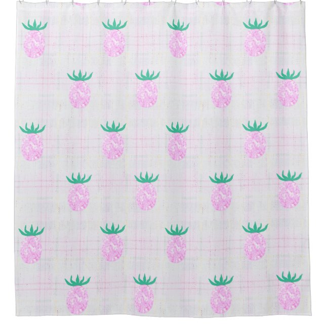Farmhouse Pineapples Shower Curtain (Front)