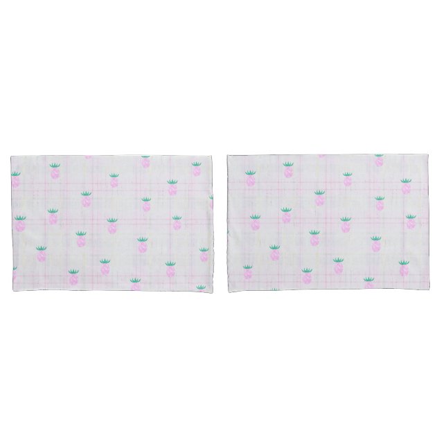 Farmhouse Pink Pineapple  Pillow Case (Front-Set)