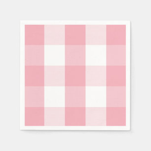 Farmhouse pink white buffalo check napkins