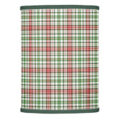 Farmhouse Plaid Christmas Red Green & Off White Lamp Shade (Front)
