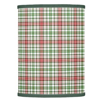 Farmhouse Plaid Christmas Red Green & Off White Lamp Shade by kersteegirl at Zazzle