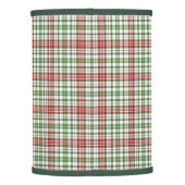 Farmhouse Plaid Christmas Red Green & Off White Lamp Shade (Back)