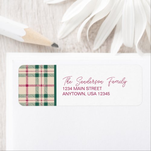 Farmhouse Plaid with Return Address Labels