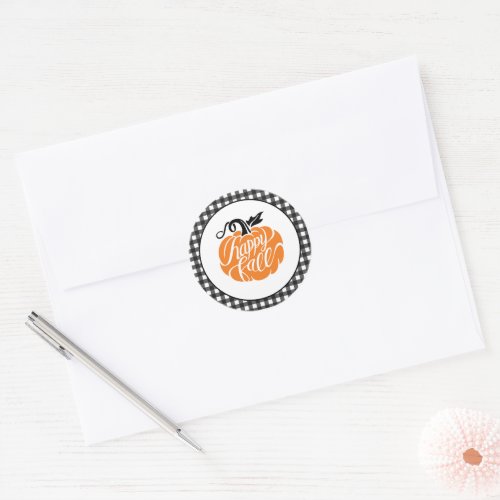 Farmhouse Pumpkin Patch Classic Round Sticker