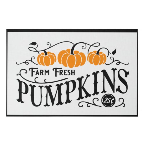 Farmhouse Pumpkin Patch  Faux Canvas Print