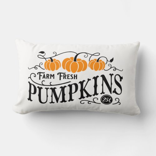 Farmhouse Pumpkin Patch Lumbar Pillow