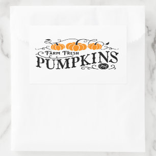 Farmhouse Pumpkin Patch  Rectangular Sticker