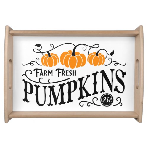 Farmhouse Pumpkin Patch Serving Tray