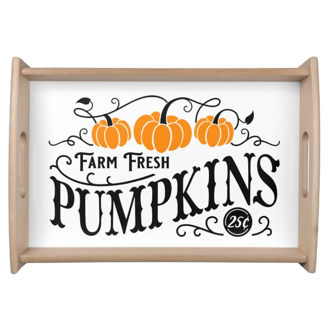 Farmhouse Pumpkin Patch Serving Tray (Front)