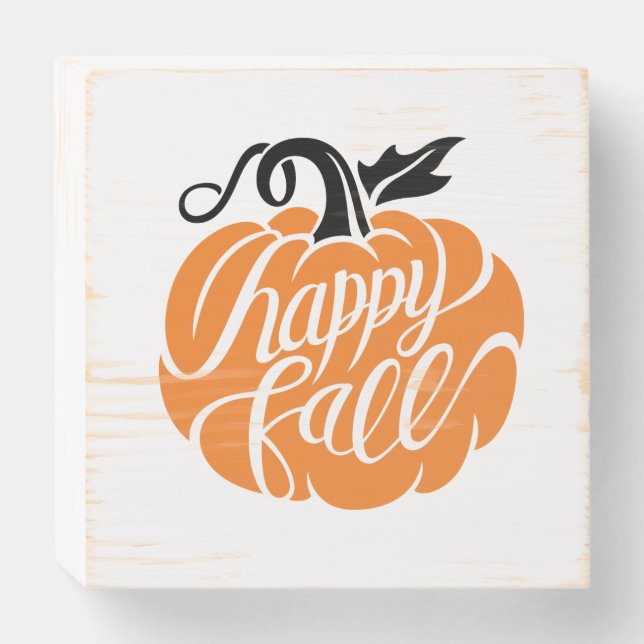 Farmhouse Pumpkin Patch  Throw Pillow Wooden Box Sign (Front Horizontal)