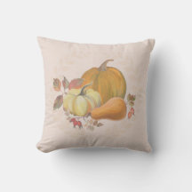 Farmhouse Pumpkin Throw Pillow