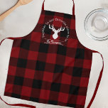  Farmhouse Red and Black Buffalo Plaid Apron