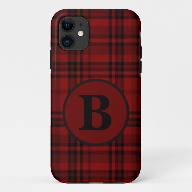 FARMHOUSE RED GINGHAM CHECKERED PLAID  Case-Mate iPhone CASE (Back)