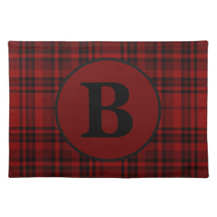 FARMHOUSE RED GINGHAM CHECKERED PLAID  CLOTH PLACEMAT