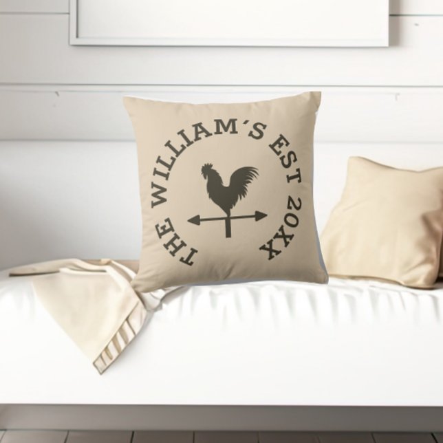 Farmhouse Rooster Country Custom Throw Pillow (Creator Uploaded)