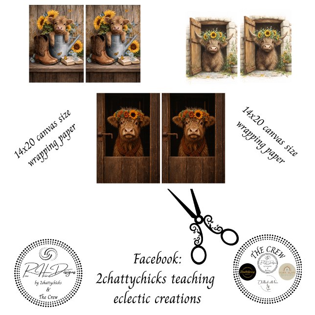 Farmhouse Rustic Barn Decoupage  Wrapping Paper Sheets (Creator Uploaded)