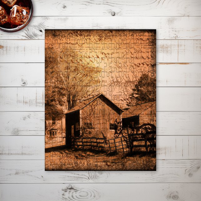 Farmhouse Rustic Barn Donkey Jigsaw Puzzle (Creator Uploaded)