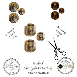 Farmhouse Rustic Barn Sunflowers Decoupage  Wrapping Paper Sheets