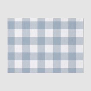 Farmhouse Rustic Blue Grey Buffalo Plaid Square Tissue Paper