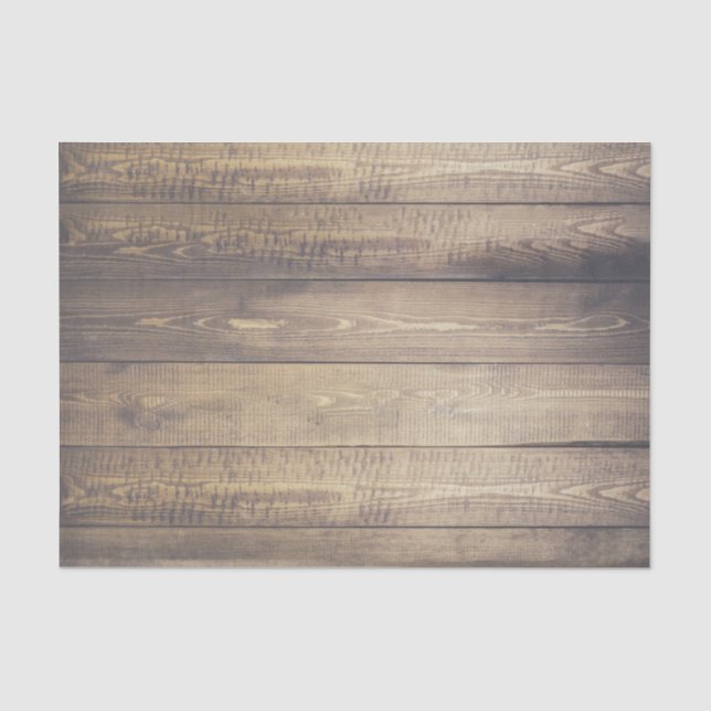 Farmhouse Rustic Country Barn Wood Planks Tissue Paper (Front)