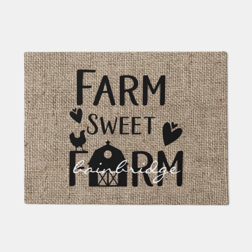 Farmhouse Rustic Modern Farmhouse Personalized Doormat