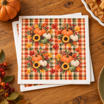 Farmhouse Rustic Plaid Fall Harvest Thanksgiving