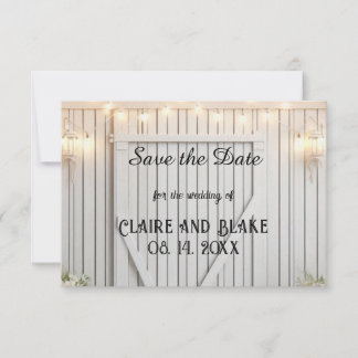 Farmhouse Rustic Save the Date Announcement