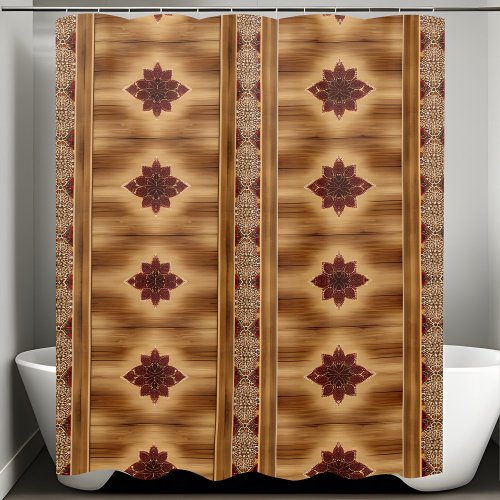 Farmhouse Rustic Shower Curtains Vertical Style
